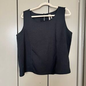 Addition Elle Black Sleeveless Textured Tank